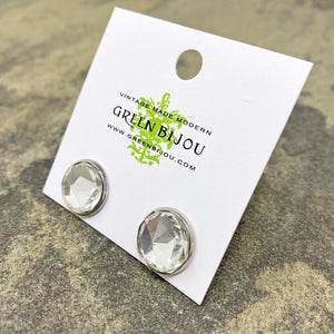 RONA faceted Czech crystal studs - 