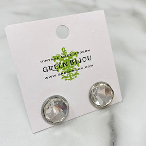 RONA faceted Czech crystal studs - 