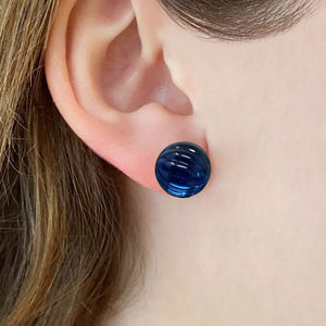 RONA ridged sapphire studs - 