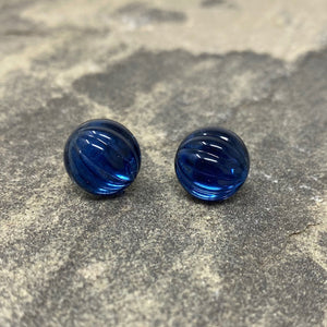 RONA ridged sapphire studs - 