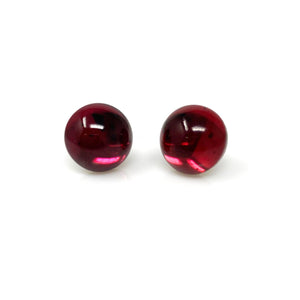 RONA ruby red studs-GREEN BIJOU