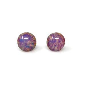 RONA silver opal studs-GREEN BIJOU