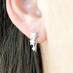 SEKAYA sterling silver star crawlers or earrings - 