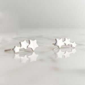 SEKAYA sterling silver star crawlers or earrings - 