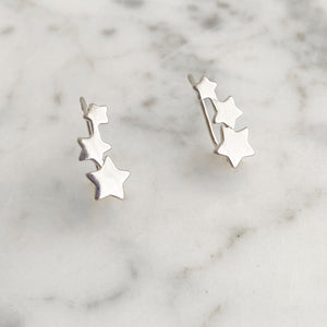 SEKAYA sterling silver star crawlers or earrings - 