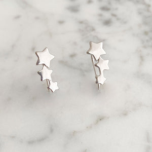 SEKAYA sterling silver star crawlers or earrings - 