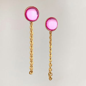 SHEA Gold Chain Jacket Earrings - 