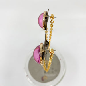 SHEA Gold Chain Jacket Earrings - 