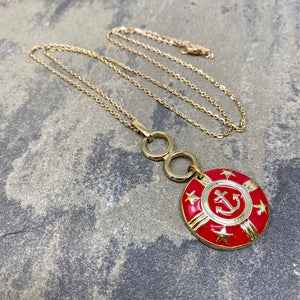 SIROIS vintage nautical pendant necklace - 