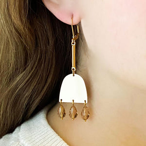 TURNER gold half circle earrings - 