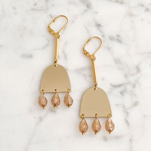 TURNER gold half circle earrings - 