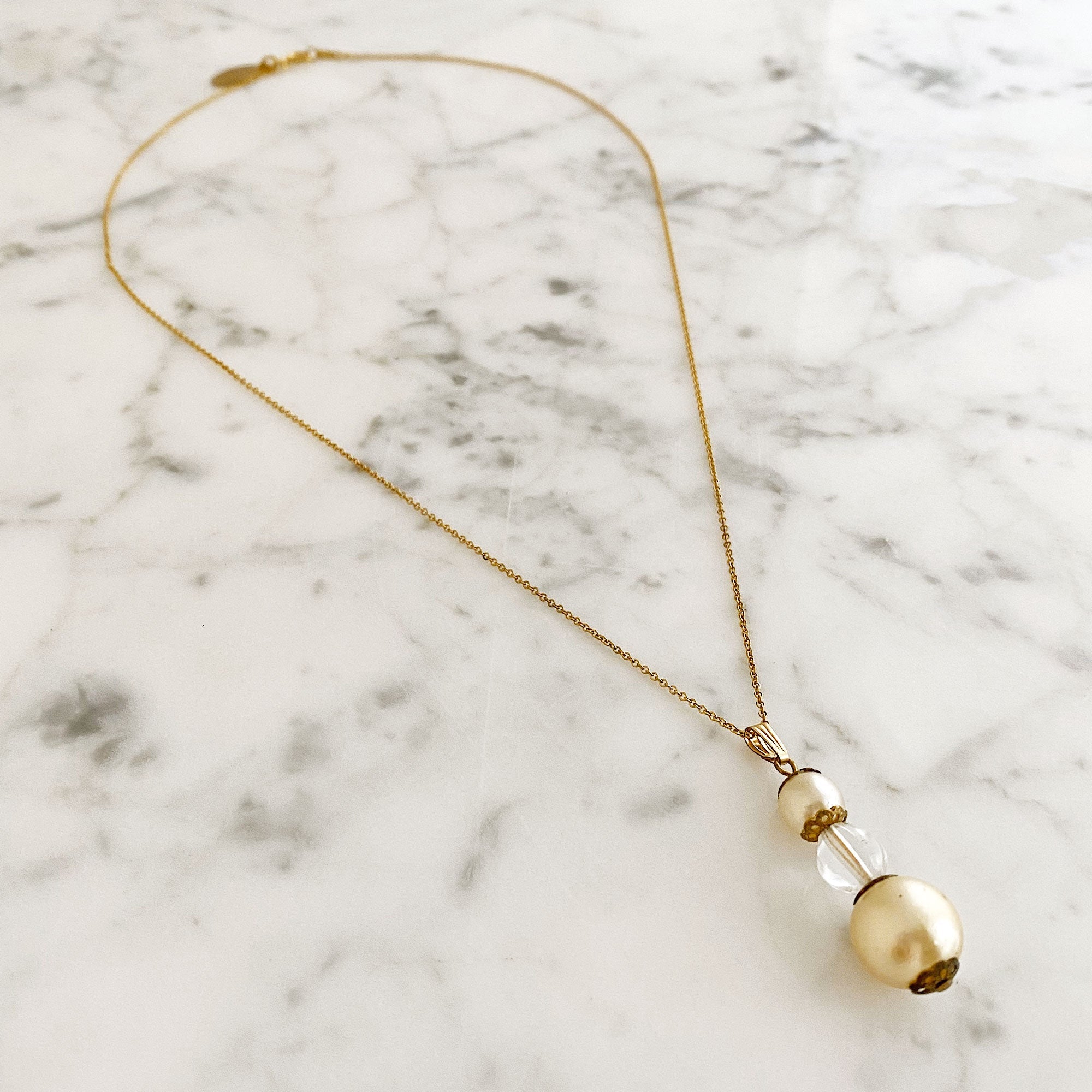 VERONICA vintage pearl necklace - 