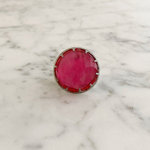 WHEATON statement pink cocktail ring - 