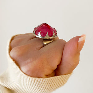 WHEATON statement pink cocktail ring - 