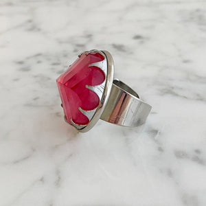 WHEATON statement pink cocktail ring - 