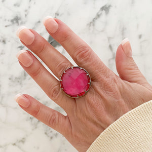 WHEATON statement pink cocktail ring - 