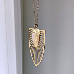 WILSON mother of pearl shield pendant - 