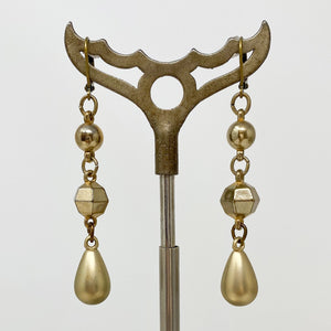 XENA lightweight bronze drop earrings - 