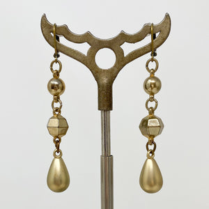 XENA lightweight bronze drop earrings - 