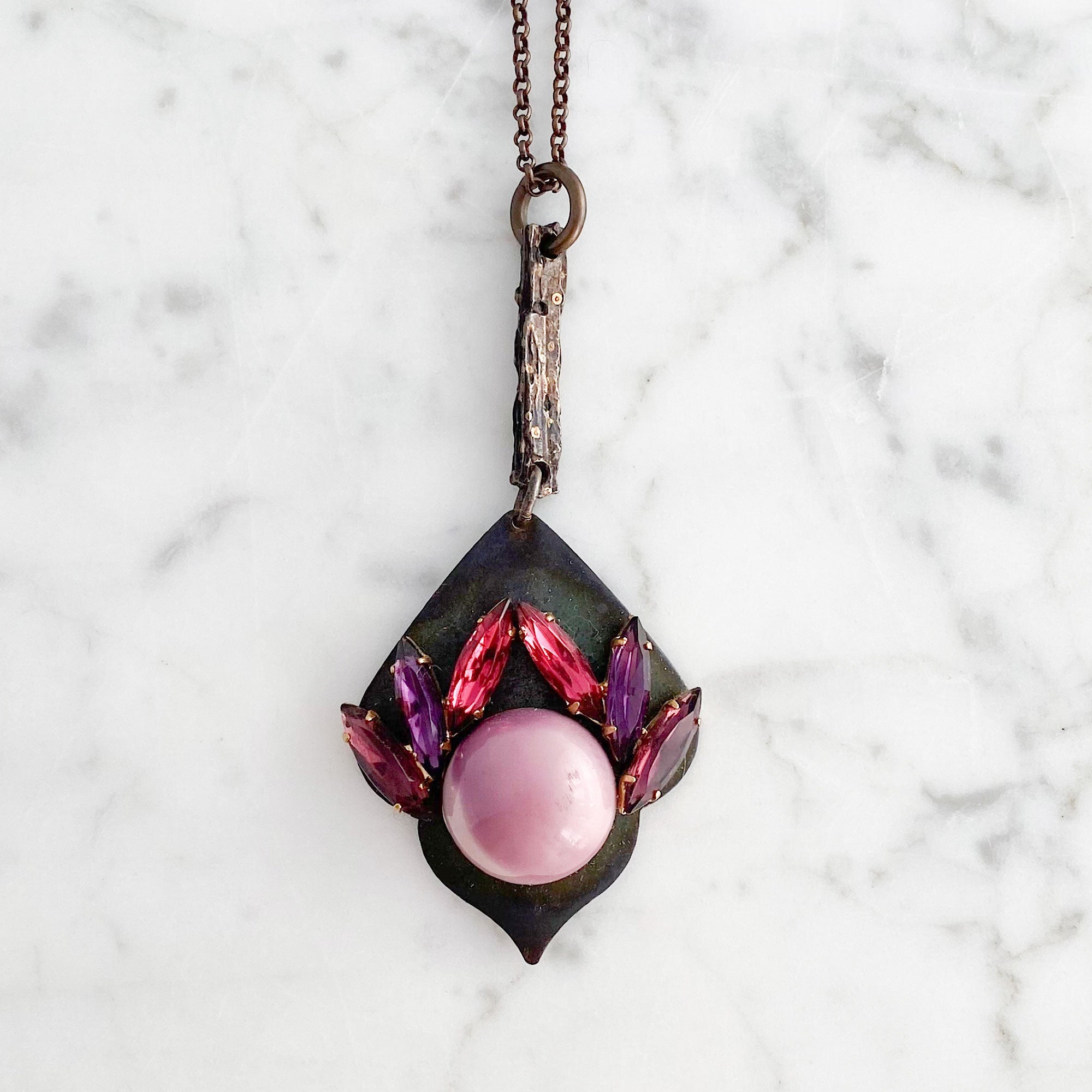 ZANDER pink purple pendant necklace ZANDER pink purple pendant necklace