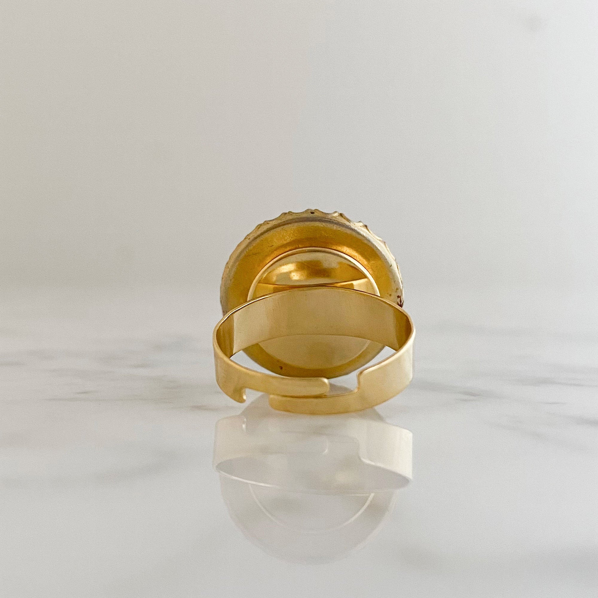 ZANE vintage teal cocktail ring - 